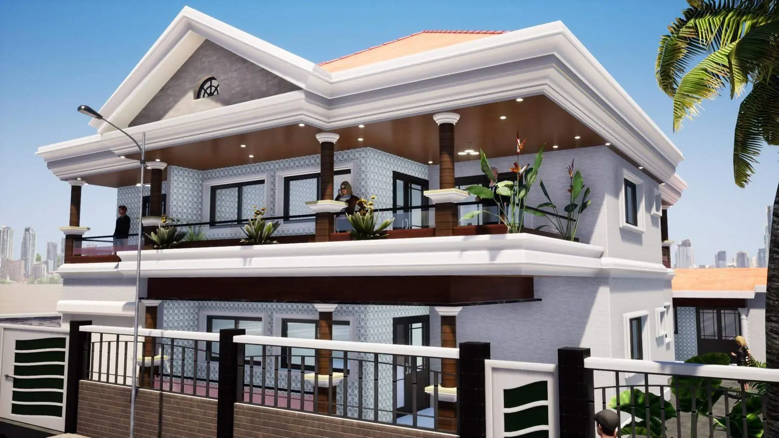 Maquette de villa de prestige avec grande terrasse